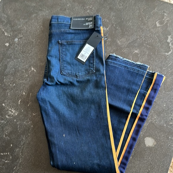 Veronica Beard side stripe jeans, size 29 - Picture 2 of 4